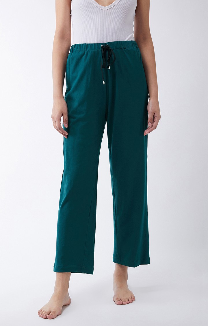 Women's Green Cotton Pyjama