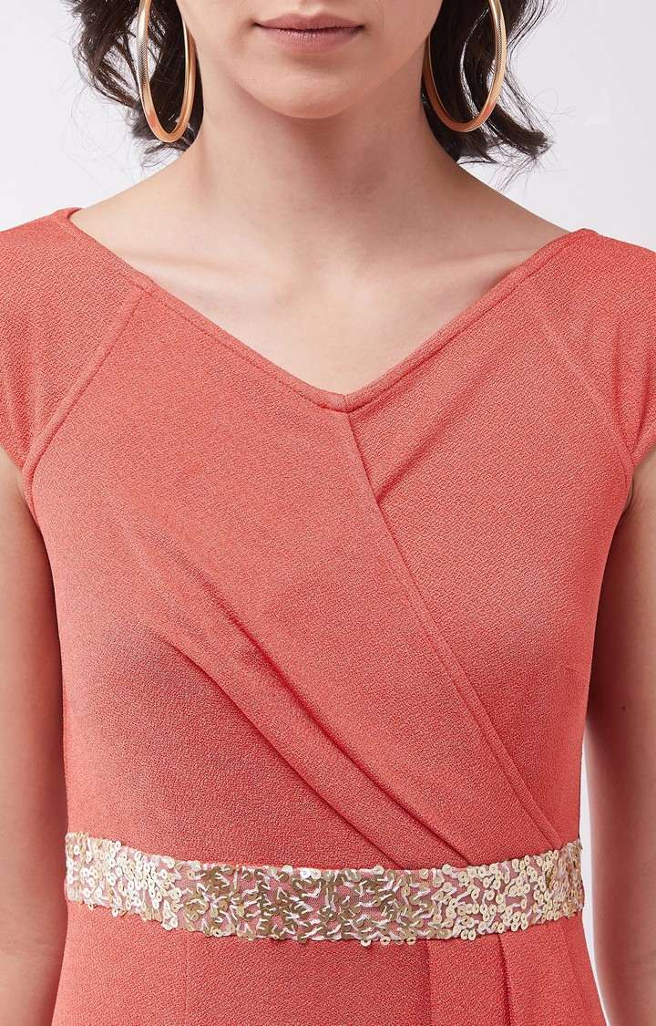 Women's Pink Polyester  Dresses