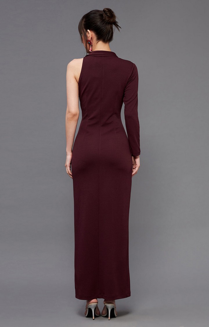 Women's Red Polyester  Dresses