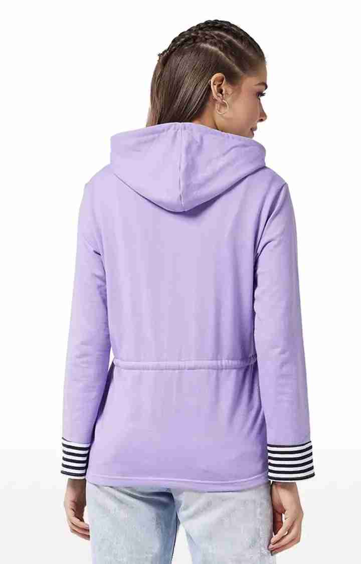 Women's Purple Cotton SolidCasualwear Western Jackets