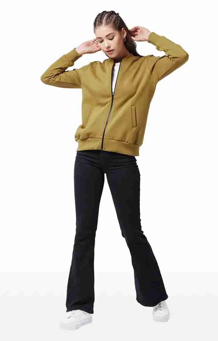 Women's Green Polycotton SolidCasualwear Western Jackets