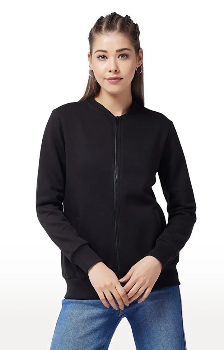 MISS CHASE | Women's Black Solid Western Jackets 0