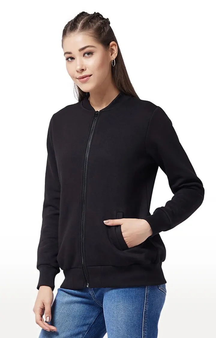 MISS CHASE | Women's Black Solid Western Jackets 2