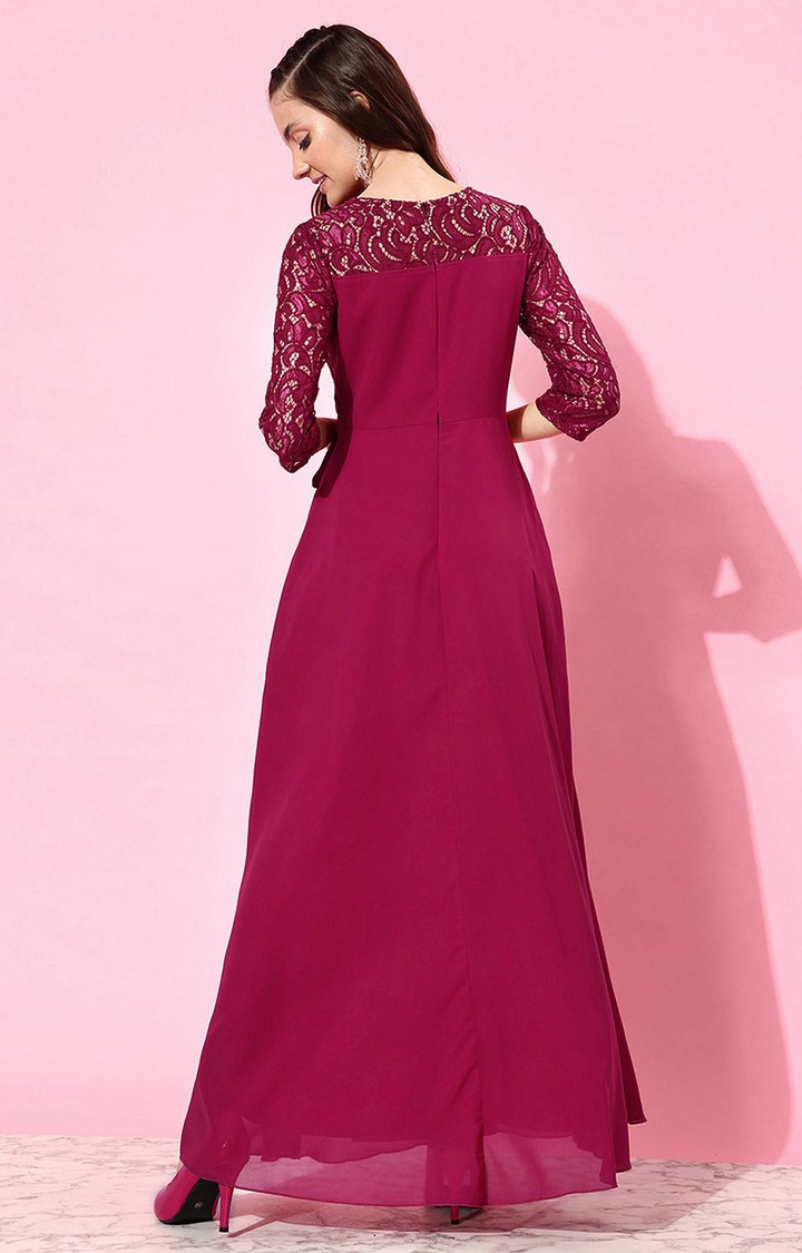 Women's Pink Georgette  Dresses