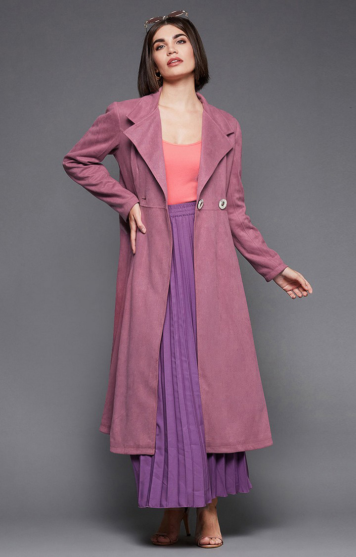 Women's Purple Polyester  Western Jackets