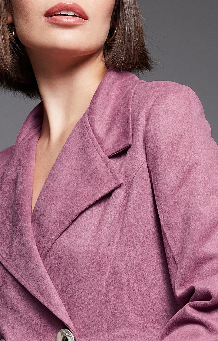 Women's Purple Polyester  Western Jackets