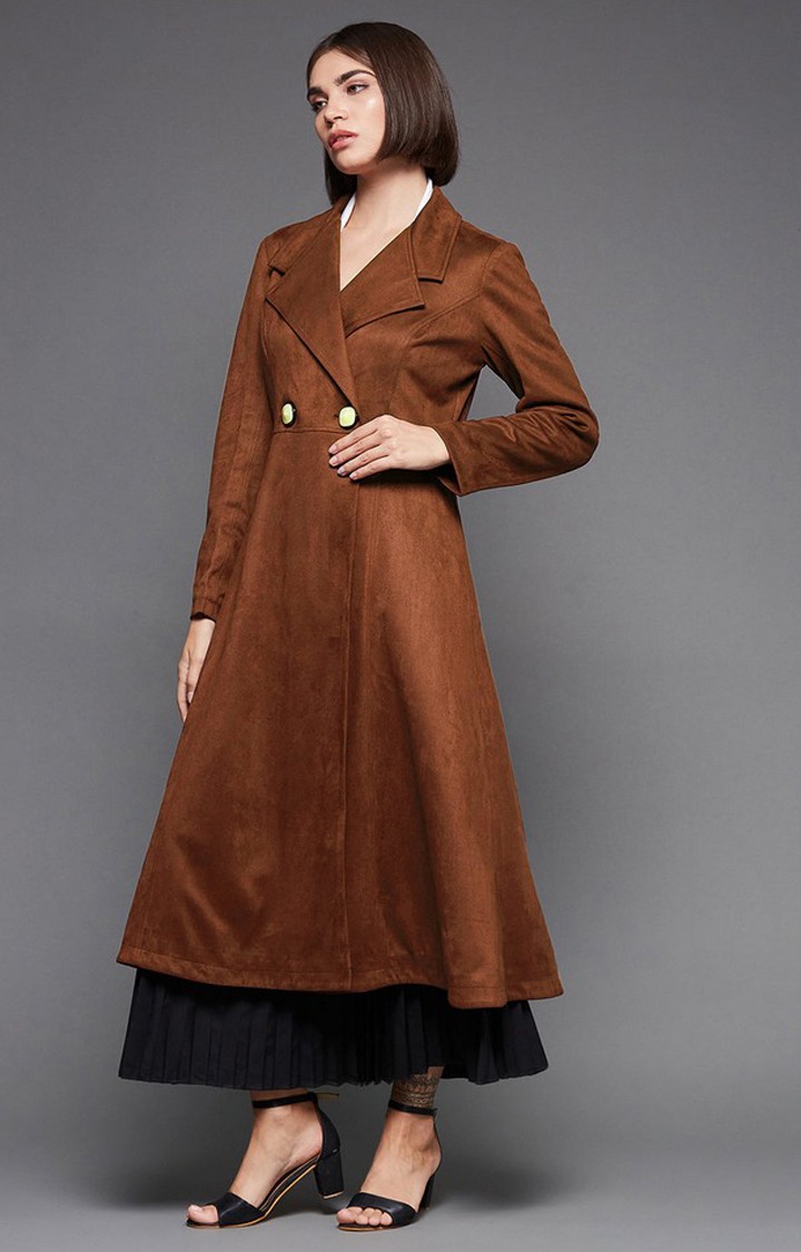 Women's Orange Polyester  Western Jackets