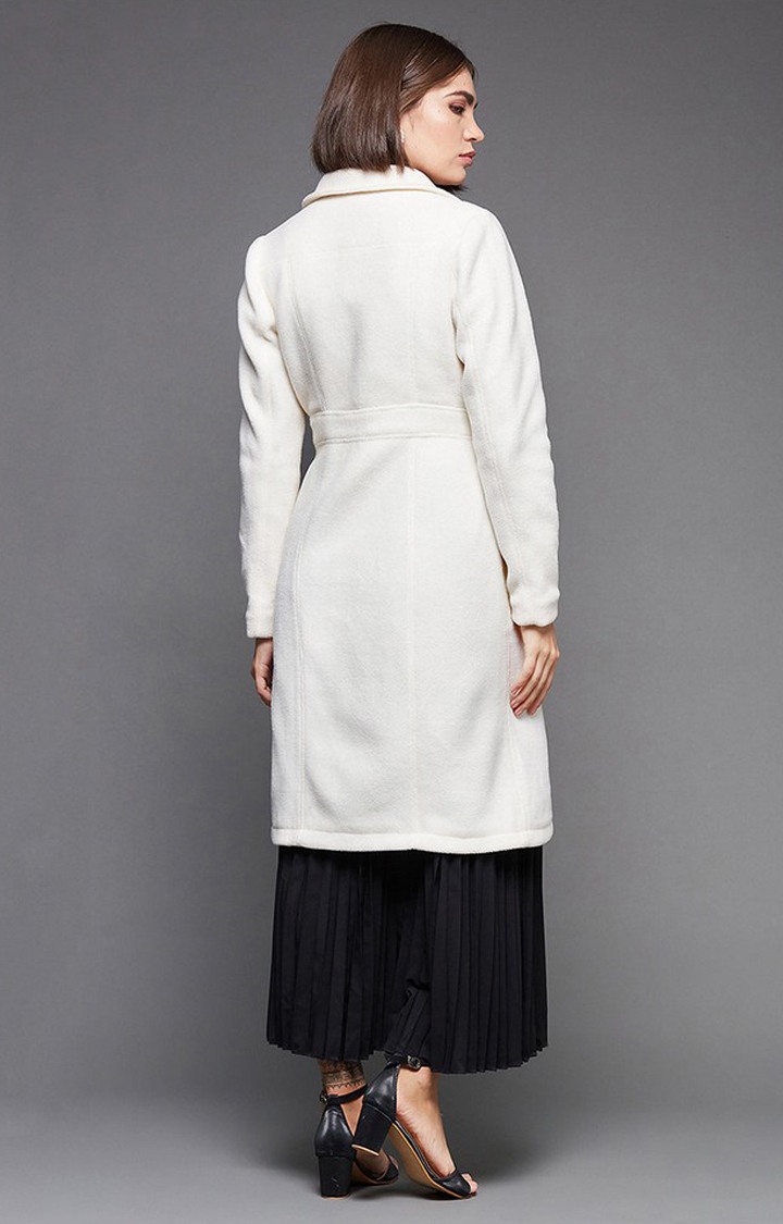 Women's White Polyester  Western Jackets