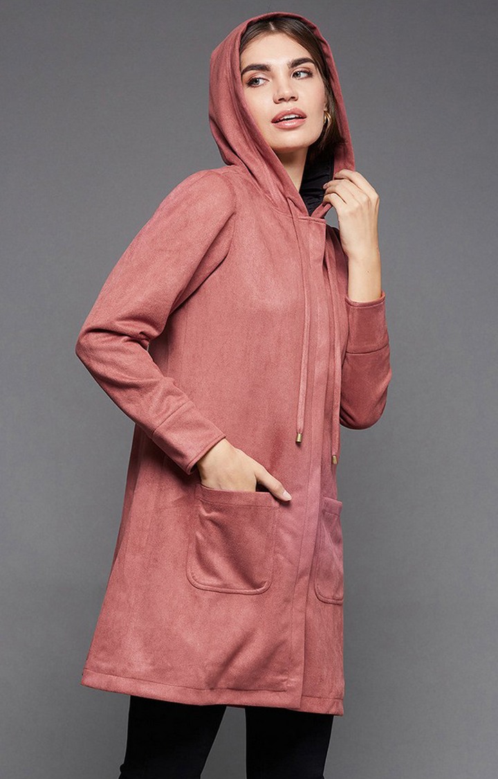 Women's Pink Polyester  Western Jackets