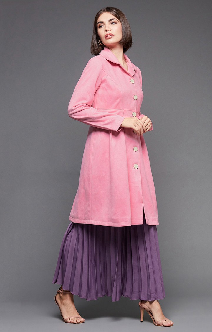 Women's Pink Polyester  Western Jackets