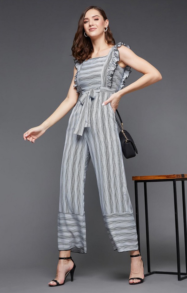 Women's Black Crepe  Jumpsuits