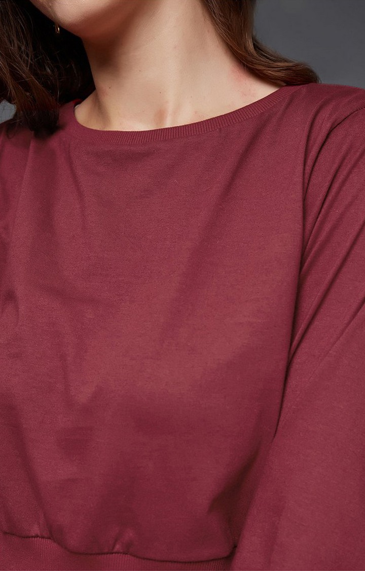Women's Red Polycotton  Tops