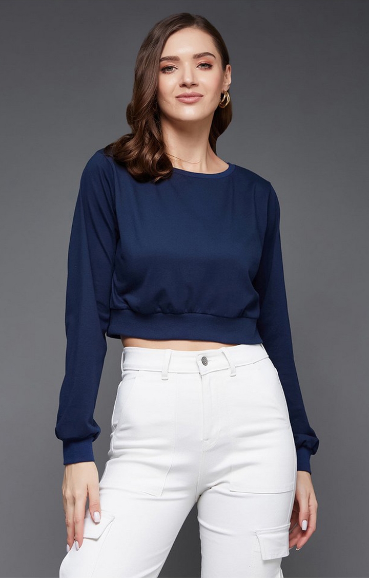 MISS CHASE | Women's Blue Polycotton  Tops