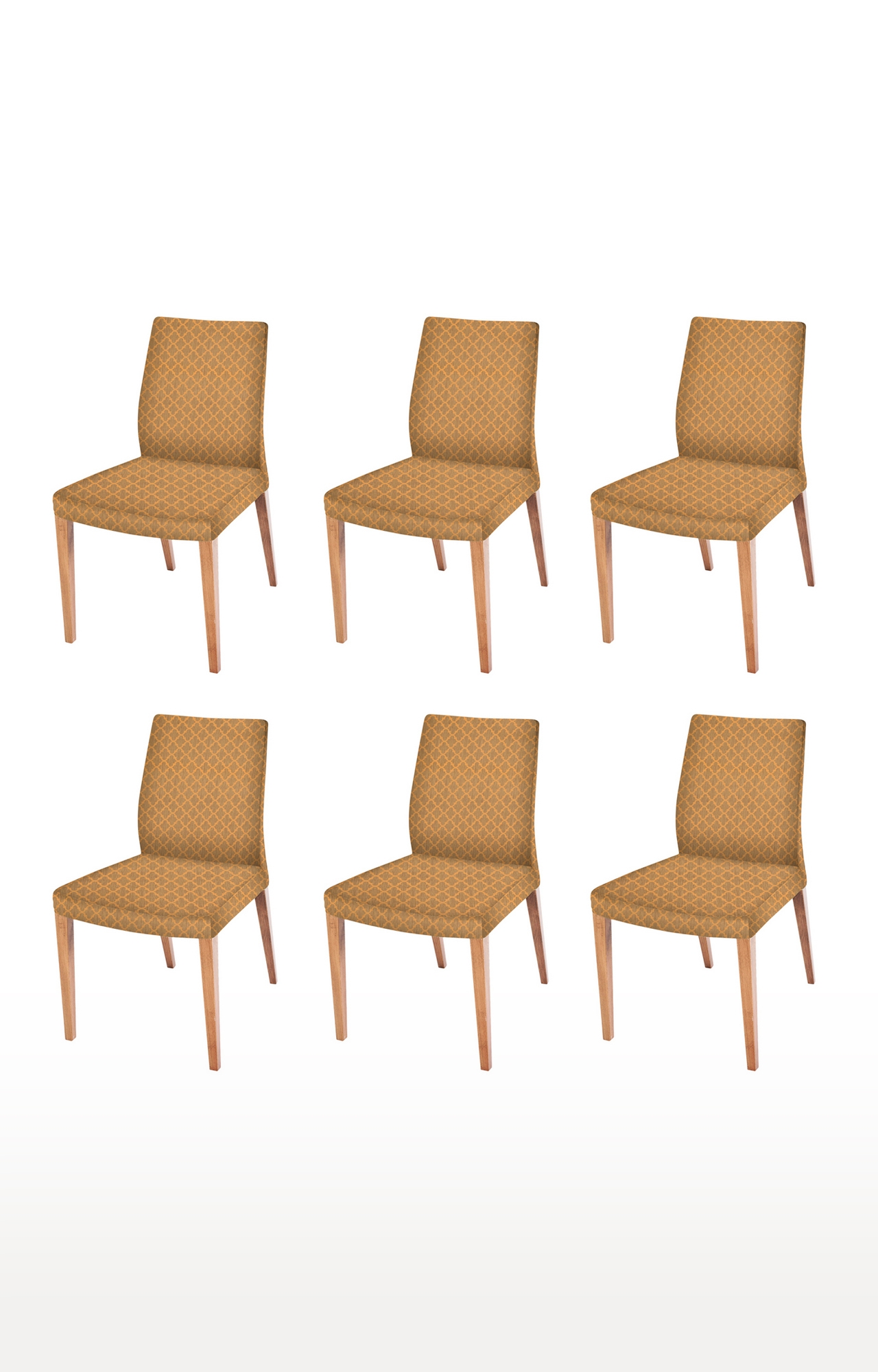 COOQS | Mustard Brown Chair Cover (Pack of 6) 0