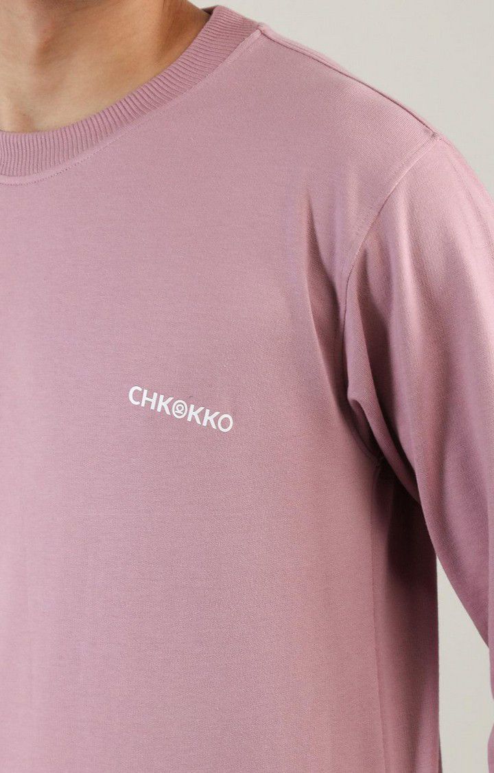 Men's Pink Solid Cotton Co-ords