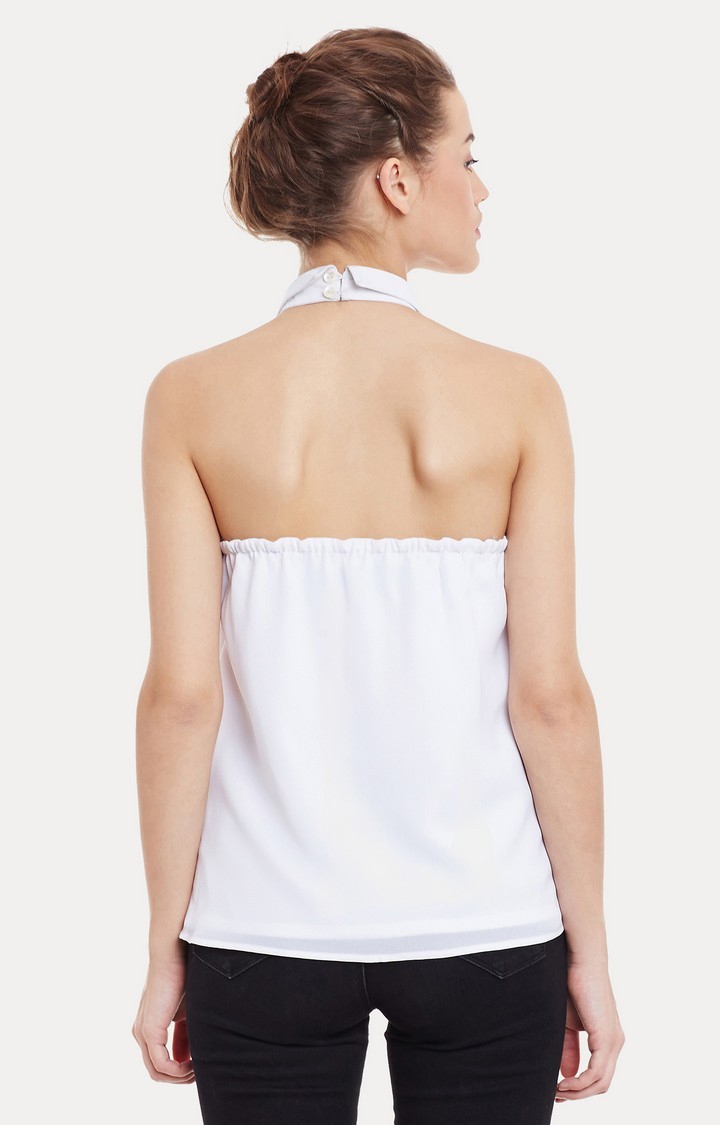 MISS CHASE | Women's White Printed Tops 3