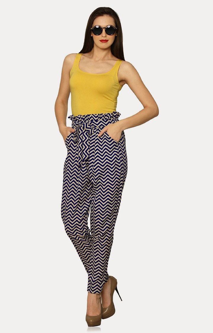 Women's Black Striped Culottes