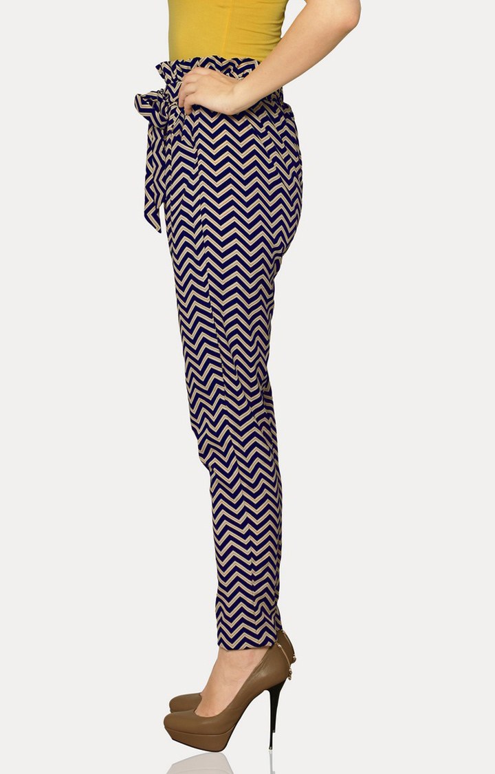 Women's Black Striped Culottes