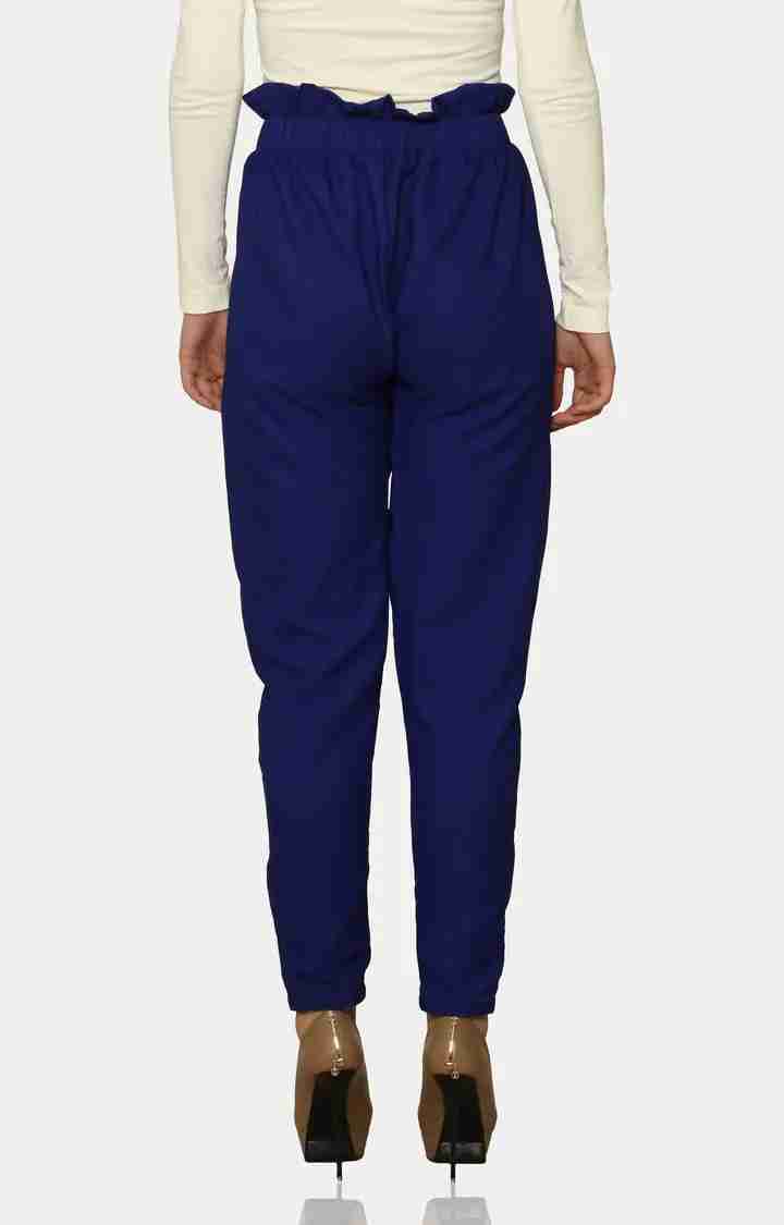 Women's Blue Solid Culottes