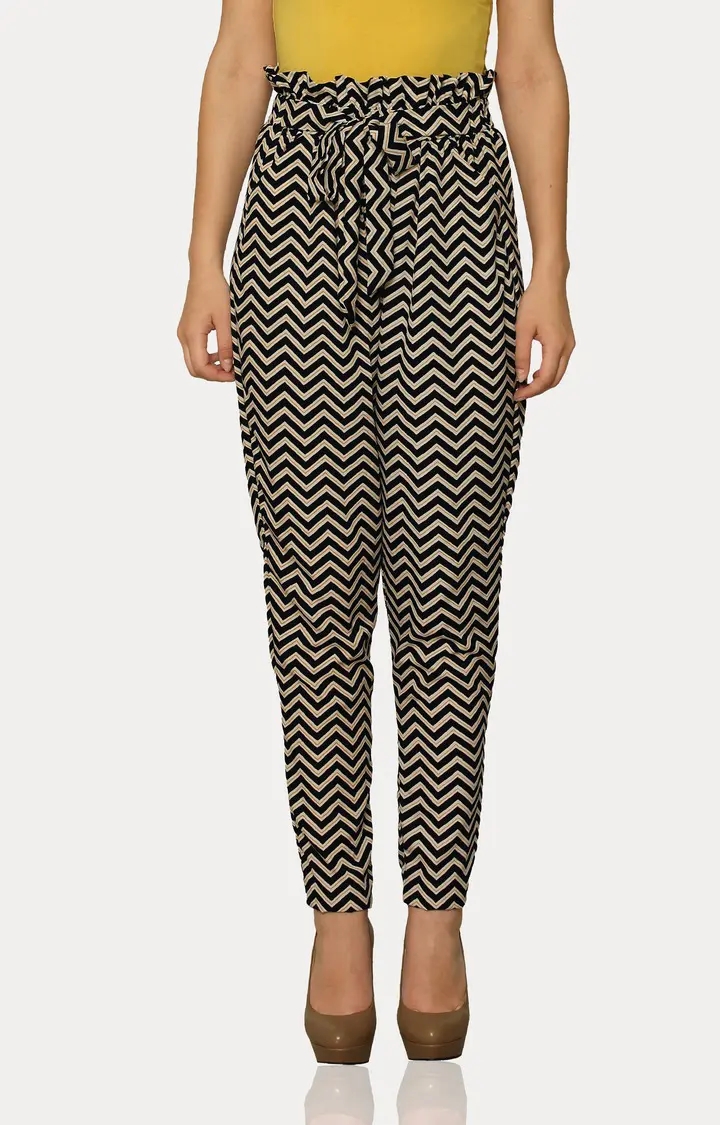 MISS CHASE | Women's Black Striped Culottes