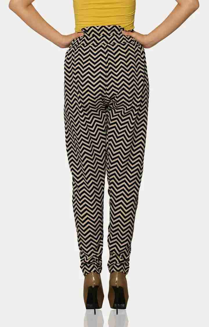 Women's Black Striped Culottes