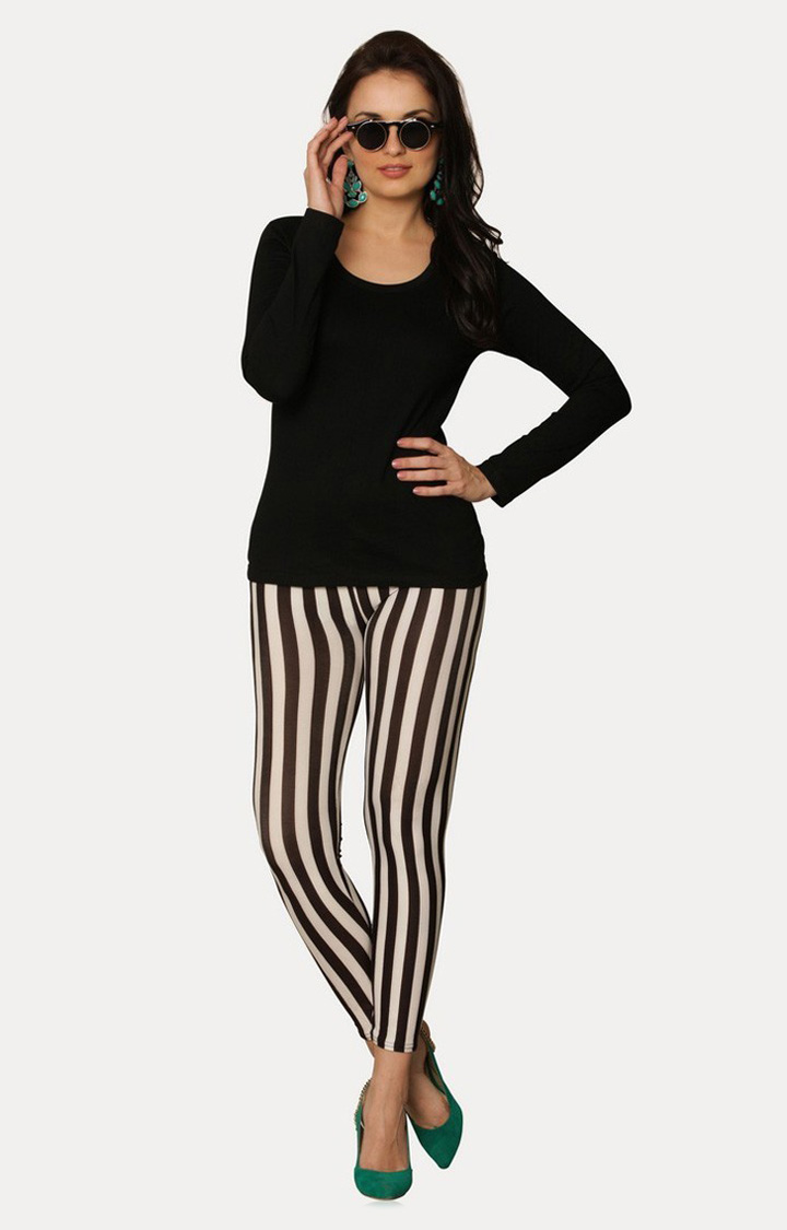 Women's Black Viscose SolidCasualwear Regular T-Shirts