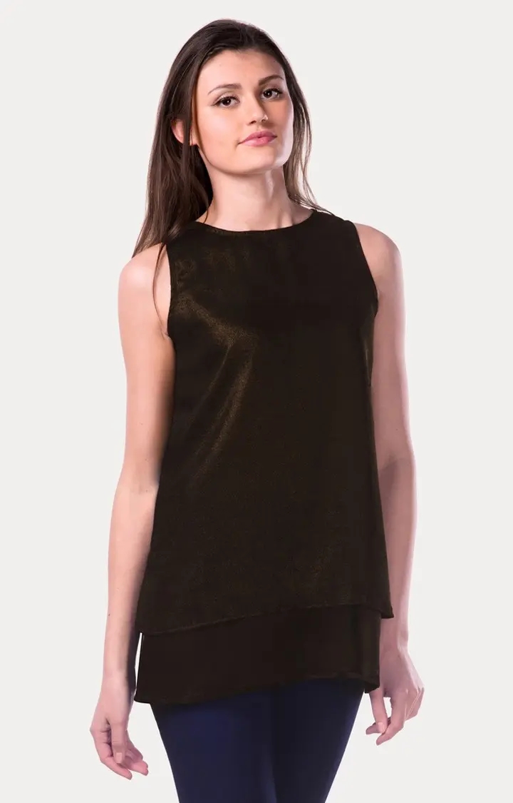 MISS CHASE | Women's Black Solid Tunics