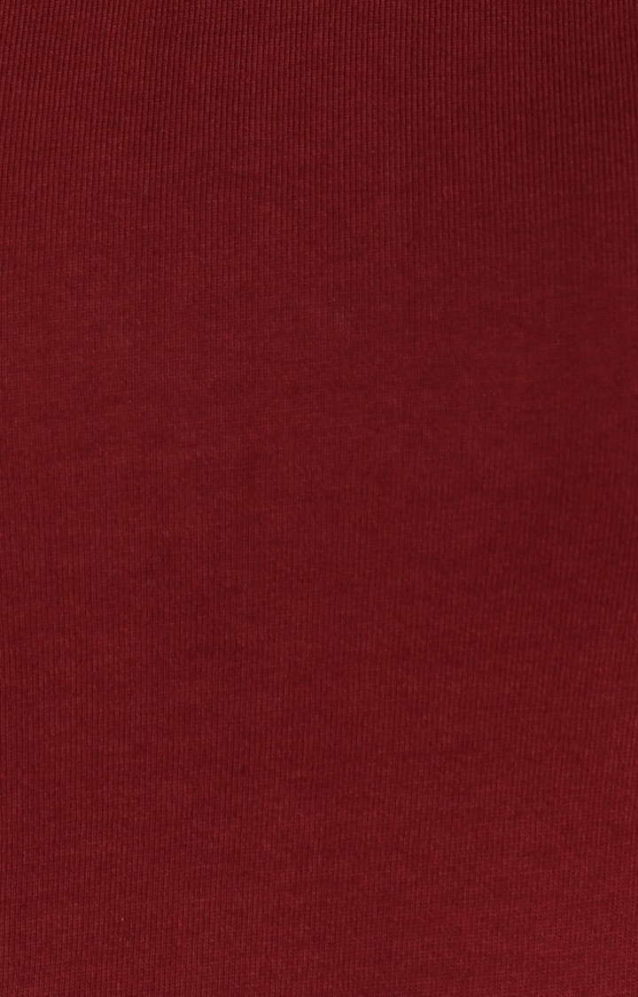Women's Red Viscose SolidEveningwear Maxi Dress