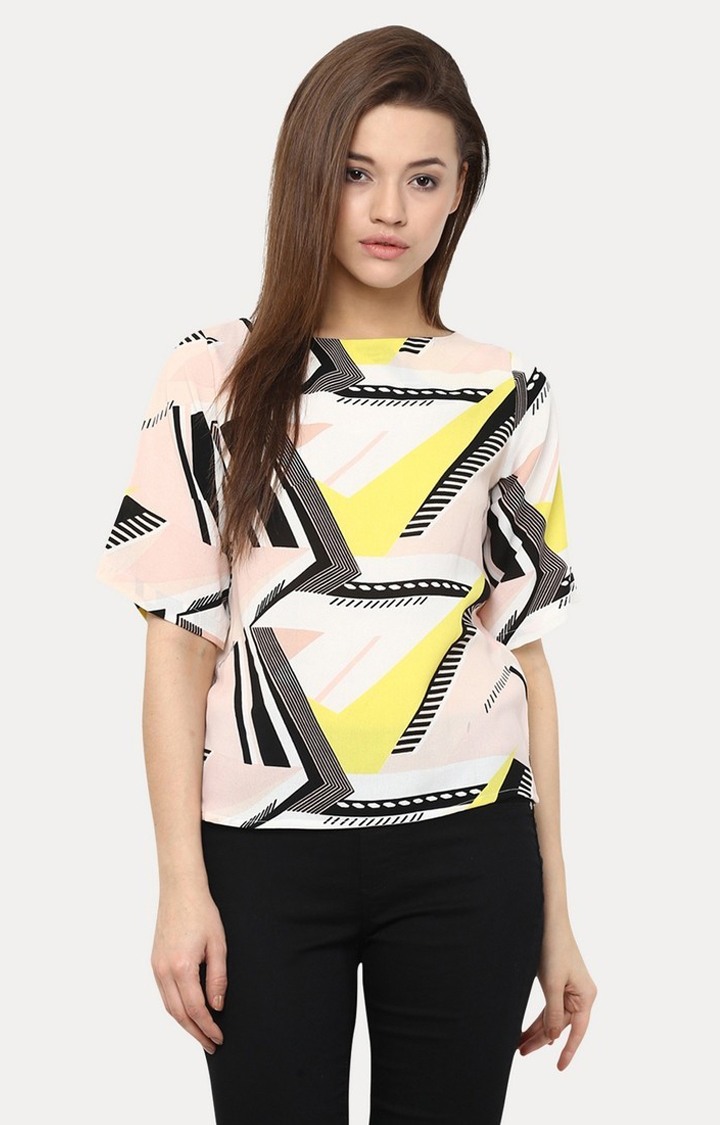 MISS CHASE | Women's Multi Crepe PrintedCasualwear Tops