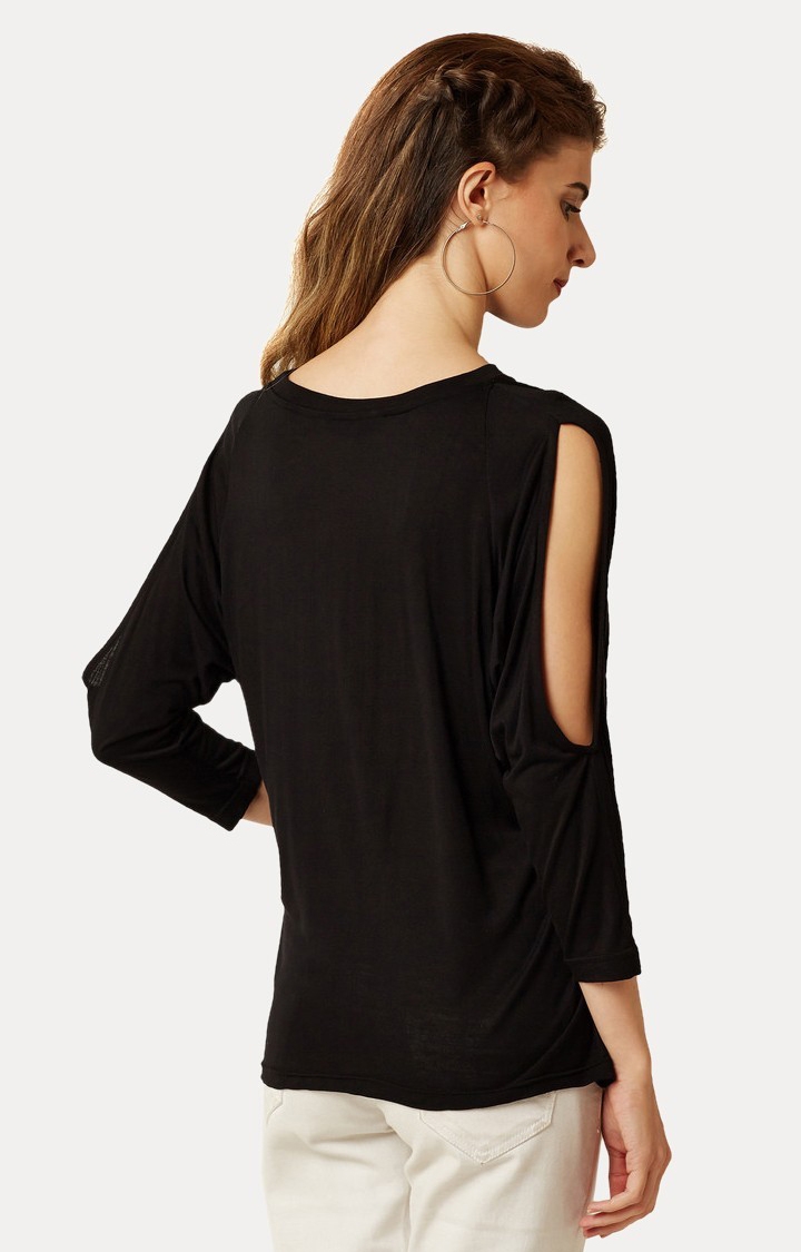 MISS CHASE | Women's Black Solid Tops 3
