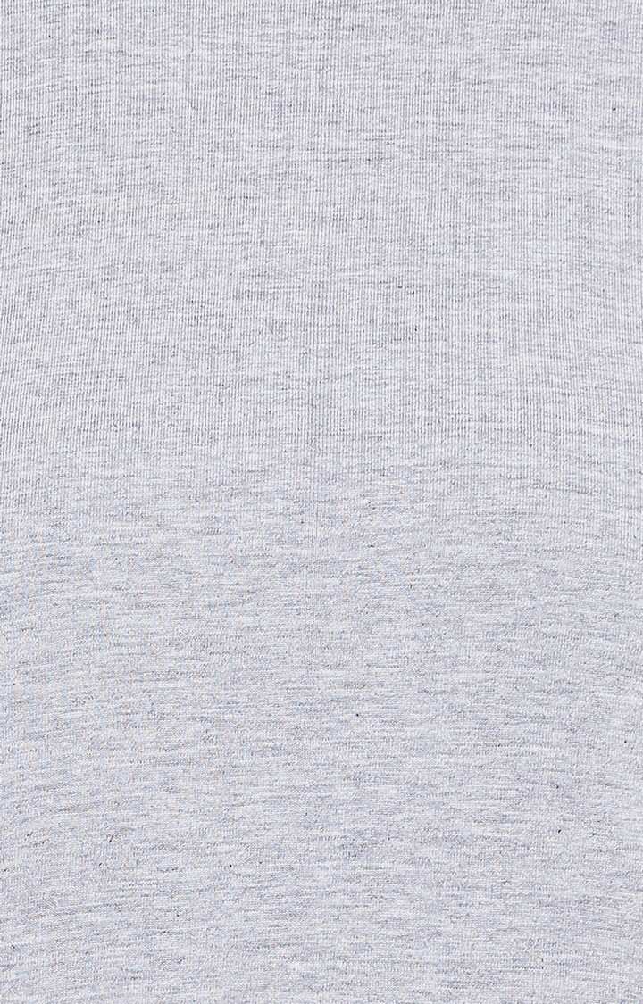 Women's Grey Cotton MelangeCasualwear Shift Dress