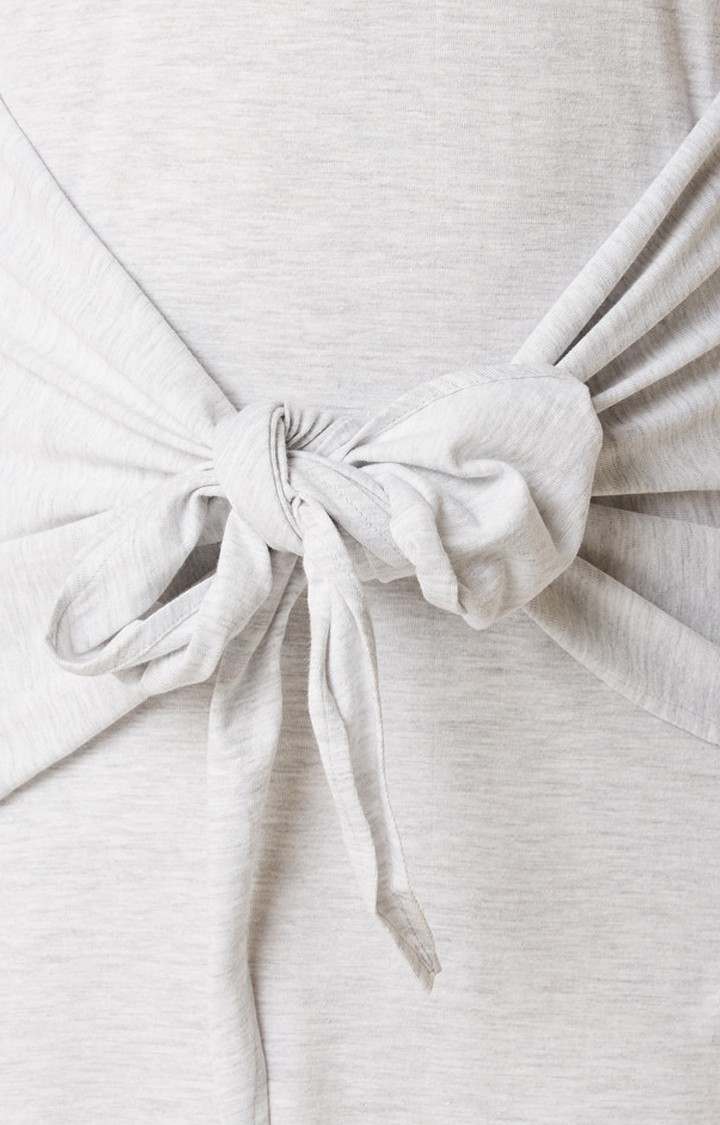 Women's Grey Cotton MelangeCasualwear Sheath Dress