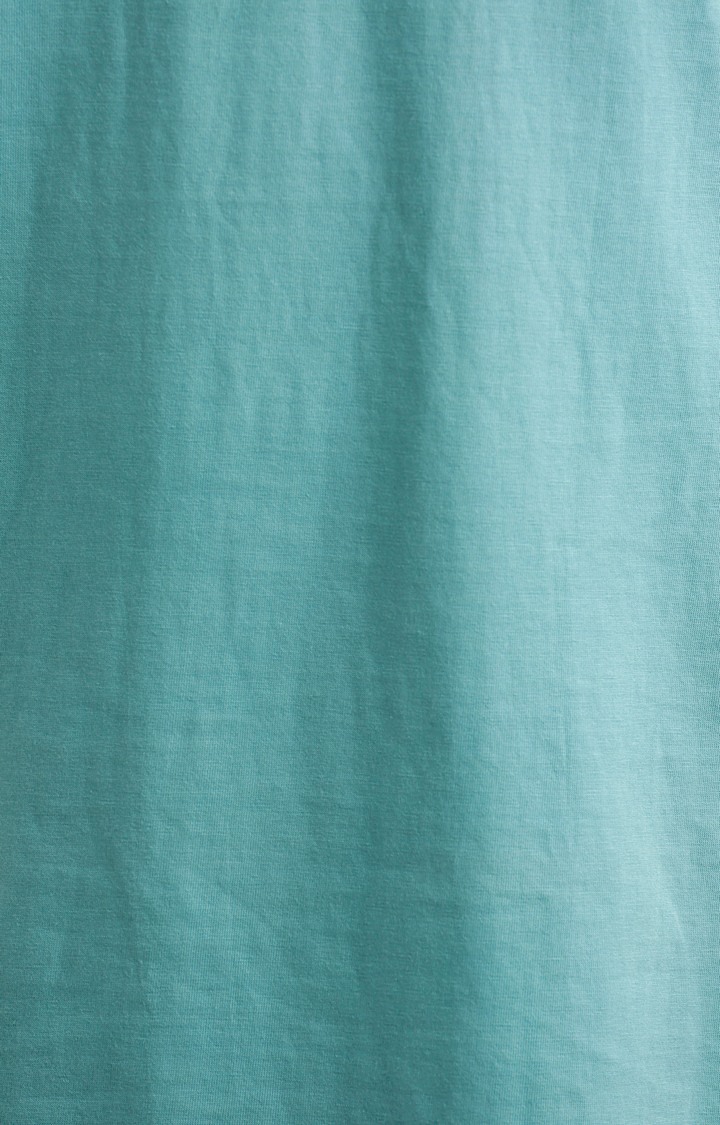 Women's Blue Cotton SolidCasualwear Shift Dress