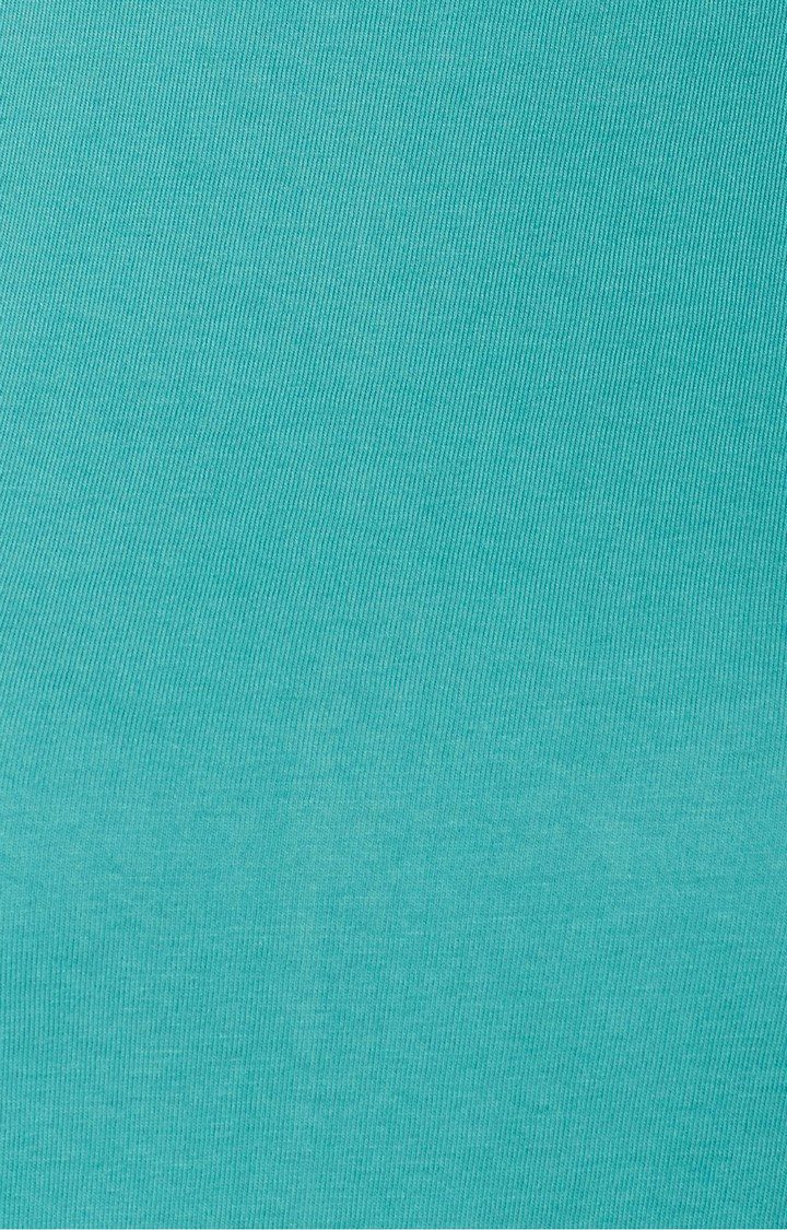 Women's Blue Cotton SolidCasualwear Shift Dress