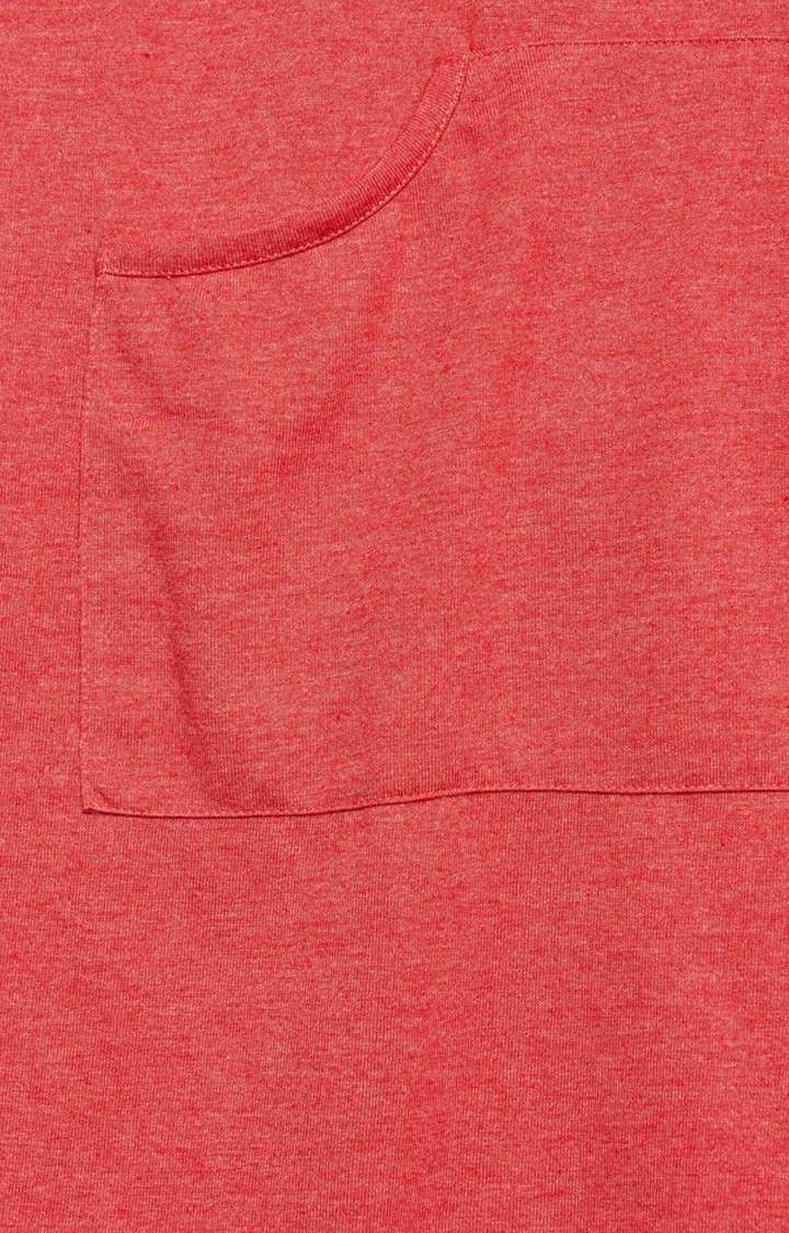Women's Red Cotton SolidCasualwear Shift Dress