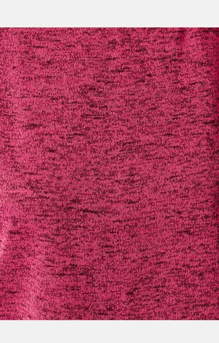 Women's Pink Cotton MelangeCasualwear Regular T-Shirts