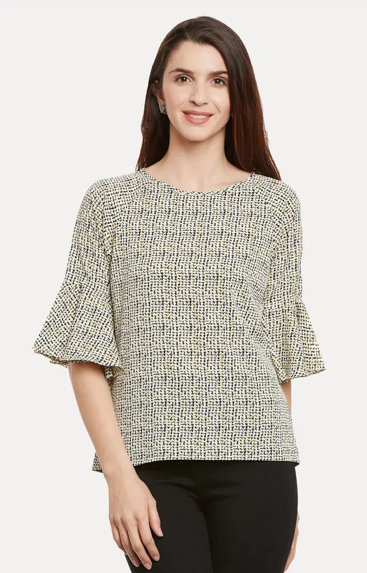 MISS CHASE | Women's Beige Printed Tops
