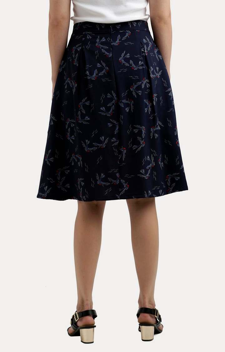 Women's Multi Printed Flared Skirt