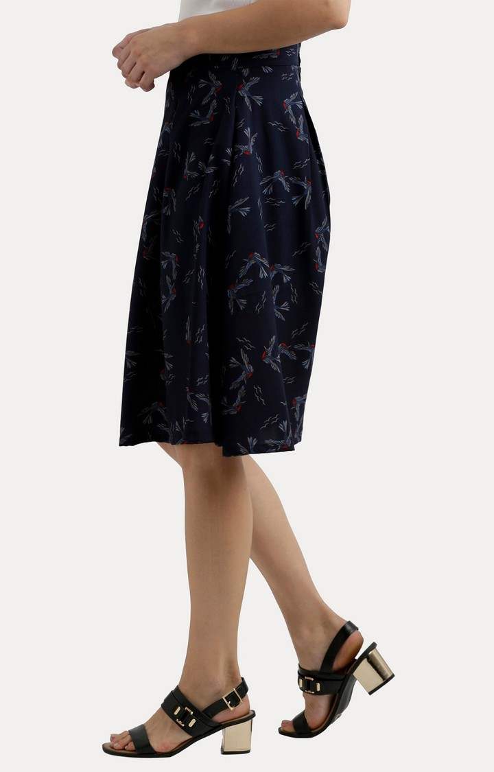 Women's Multi Printed Flared Skirt