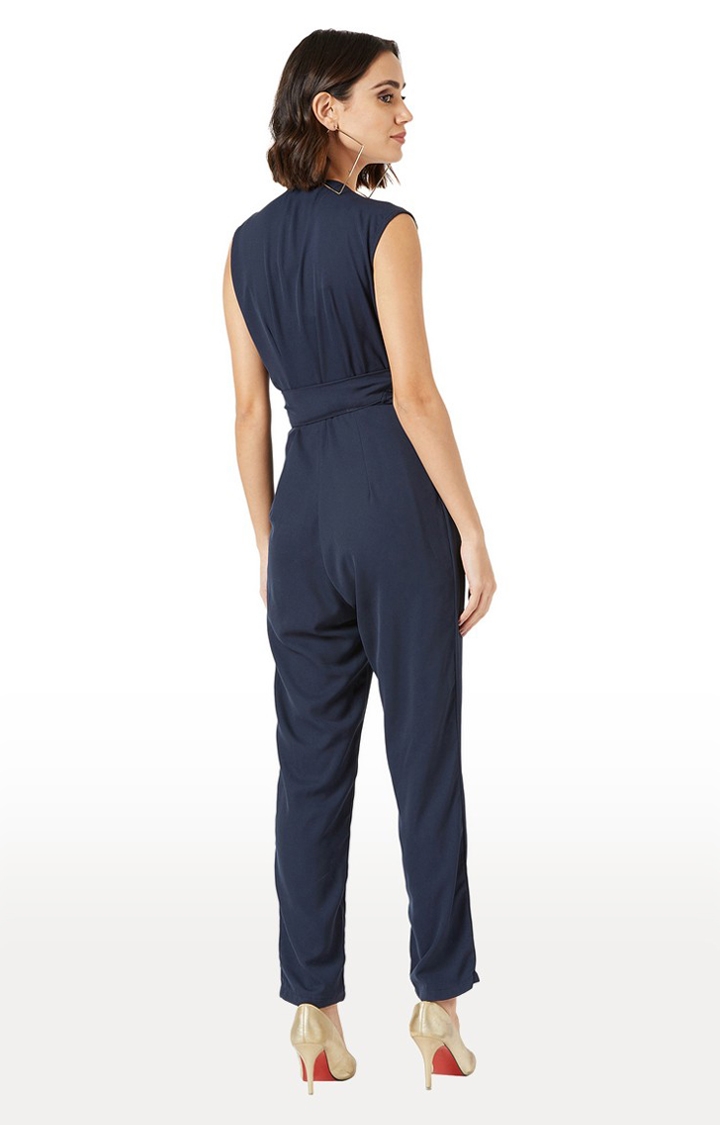 MISS CHASE | Women's Blue Solid Jumpsuits 3