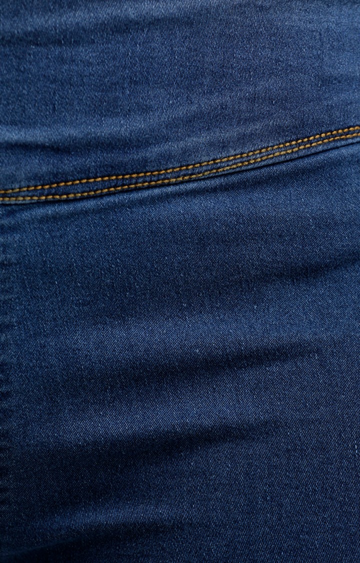 Women's Blue Solid Jeggings