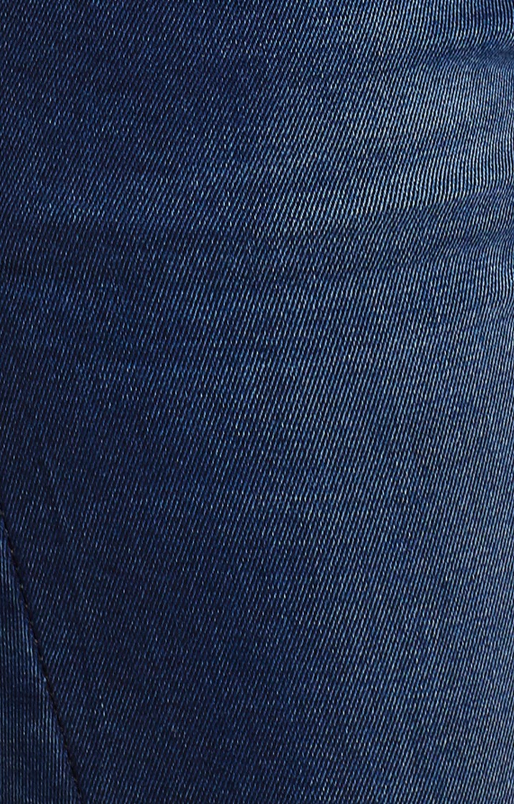 Women's Blue Solid Jeggings