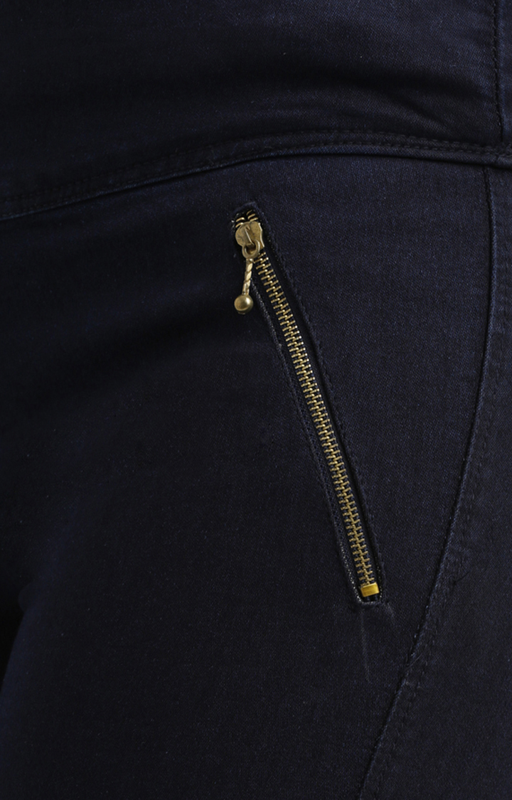 Women's Blue Solid Jeggings