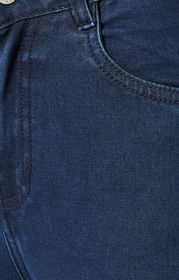 Women's Blue Ripped Ripped Jeans