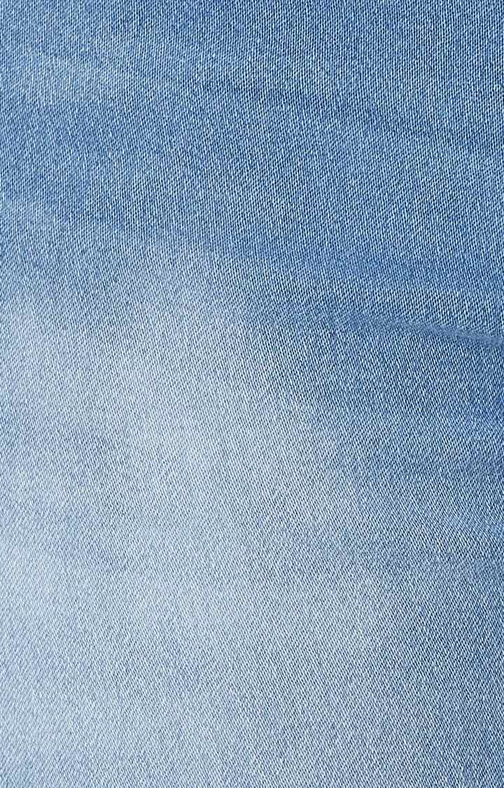 Women's Blue Solid Straight Jeans