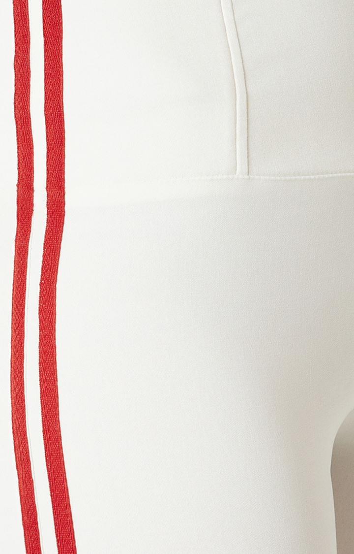 Women's White Solid Jeggings