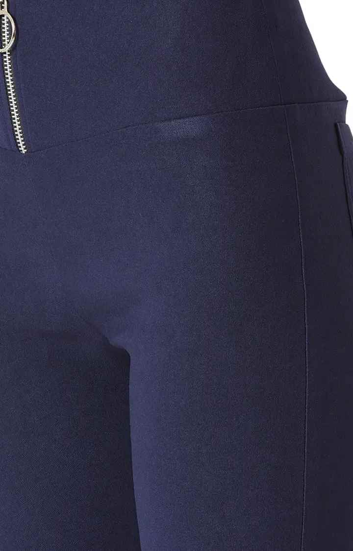 Women's Blue Solid Jeggings