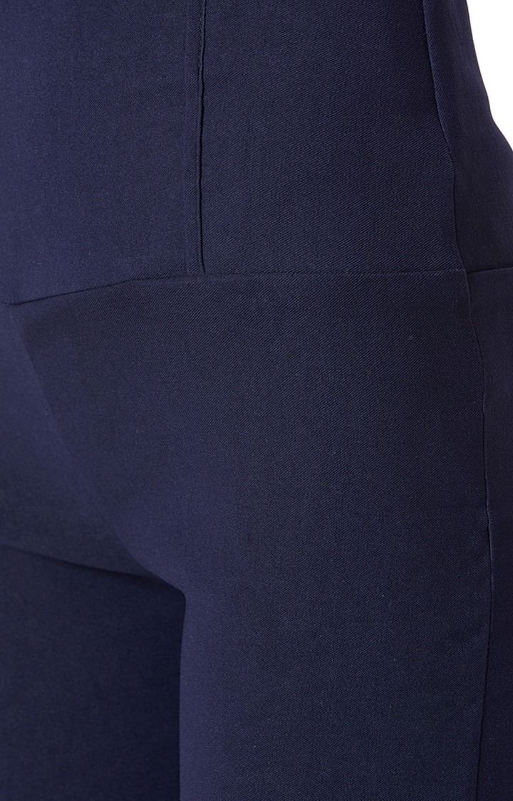 Women's Blue Solid Jeggings
