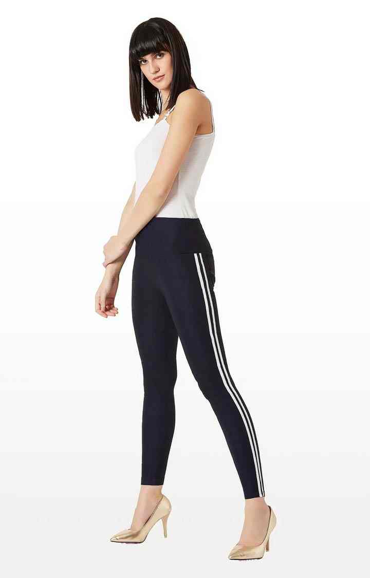 Women's Blue Solid Jeggings