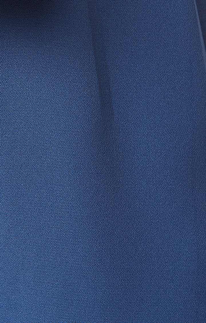 Women's Blue Solid Palazzos